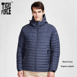 TIGER FORCE 2020 new arrival men striped jackets with pockets high quality removing hood warm coat outerwear zippers parka 50629