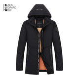 Blackleopardwolf 2019 new arrival winter jacket men thick cotton high quality classic style top balck color down jacket men B992