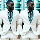 Beige Suit Men Wedding Suits For Men Elbow Patches Business Casual Groom Wear Tuxedo Slim Fit Male Blazers 2Pieces Jacket Pants