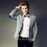 Beige Suit Men Wedding Suits For Men Elbow Patches Business Casual Groom Wear Tuxedo Slim Fit Male Blazers 2Pieces Jacket Pants